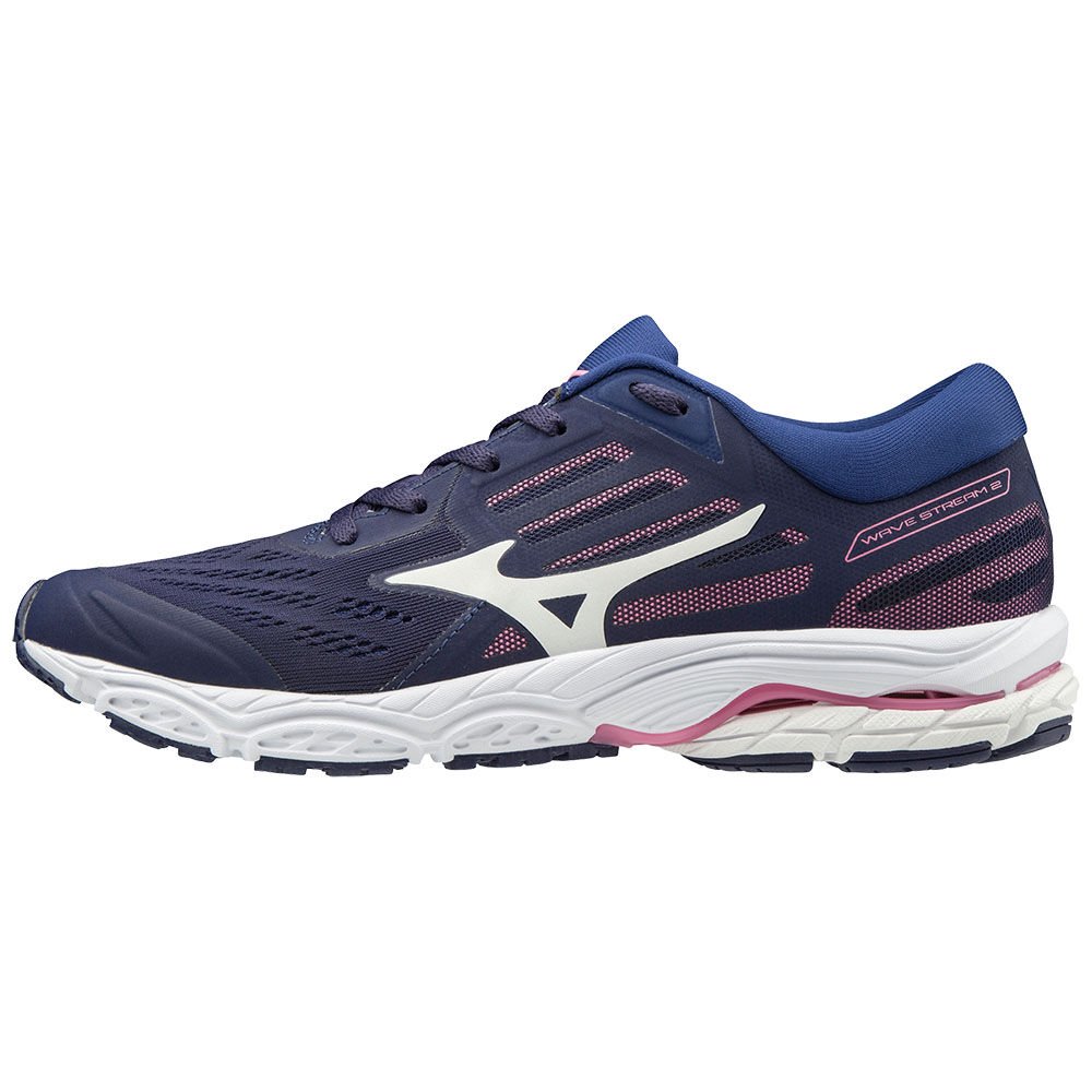 Women's Mizuno Running Shoes White/Blue WAVE STREAM 2 Shoes - J1GD191902